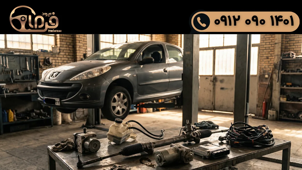 تبدیل فرمان هیدرولیکی پژو ۲۰۶ و ۲۰۷ به فرمان برقی